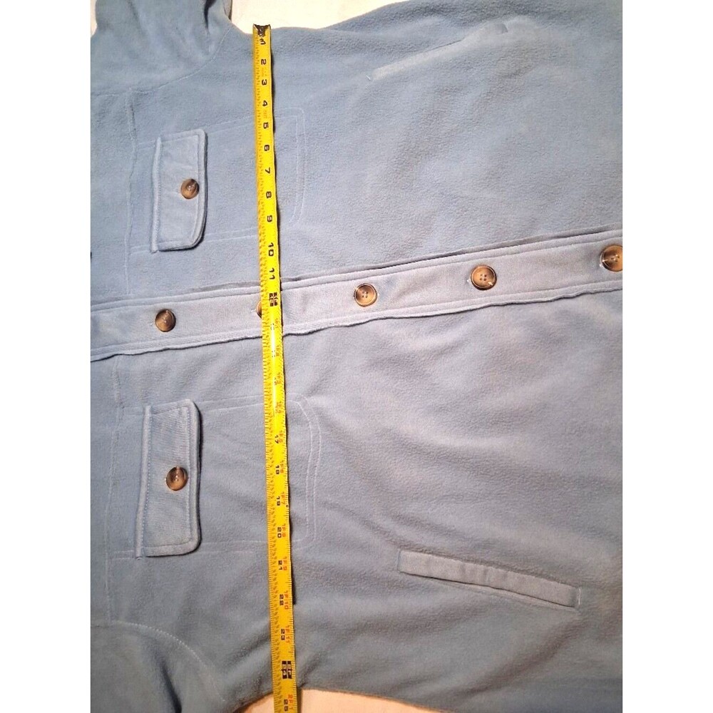 Simply Southern Sky Blue Fleece Shacket Button Front Shirt Jacket XXL Oversized - Picture 6 of 7